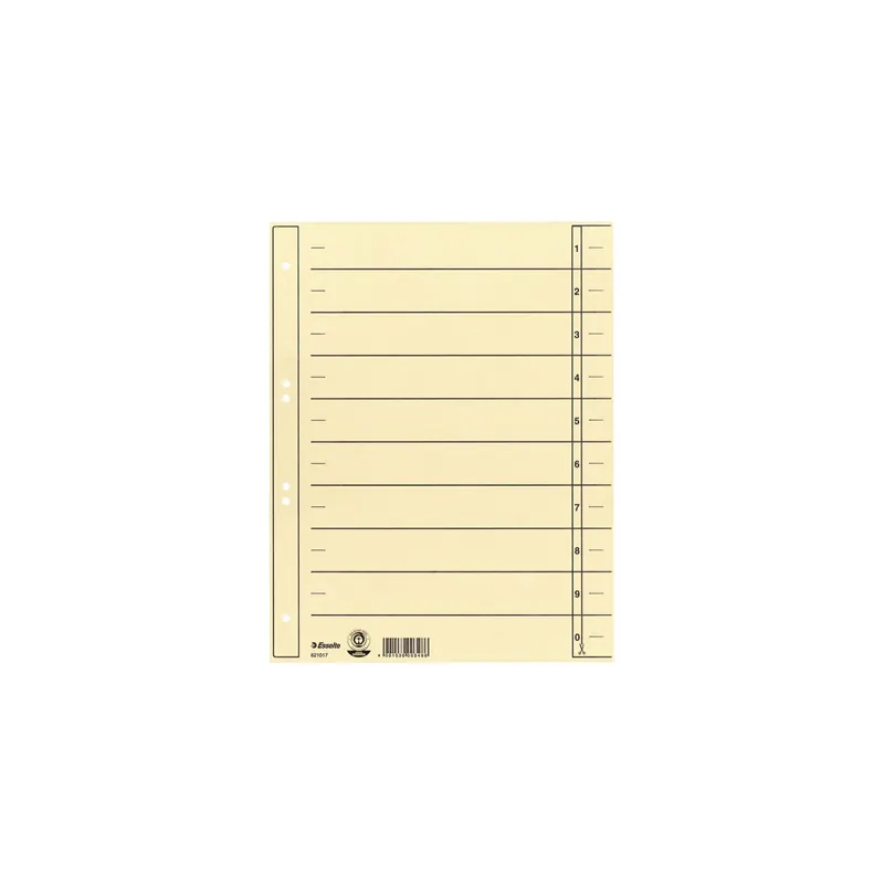 Trennblatt Esselte 621017 - A4 238 x 300 mm chamois Kraftkarton 180 g/m²  Pckg/100