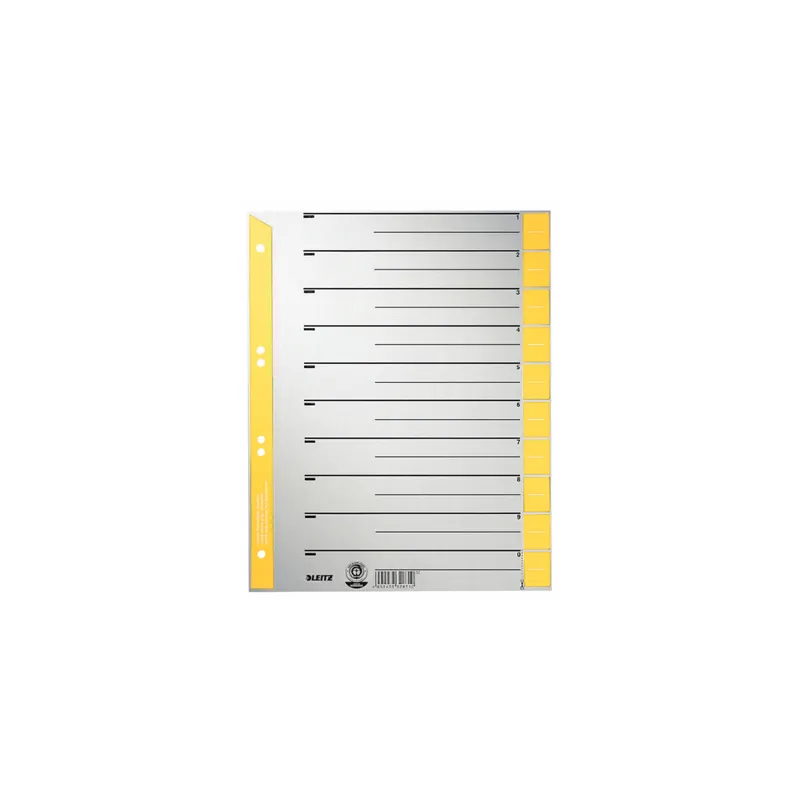 Trennblatt Leitz 1652 - A4 Maxi 240 x 300 mm gelb Kraftkarton 230 g/m²  Pckg/100