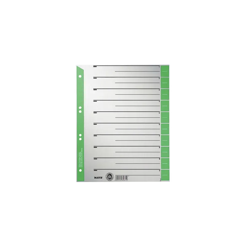 Trennblatt Leitz 1652 - A4 Maxi 240 x 300 mm grün Kraftkarton 230 g/m² Pckg/25