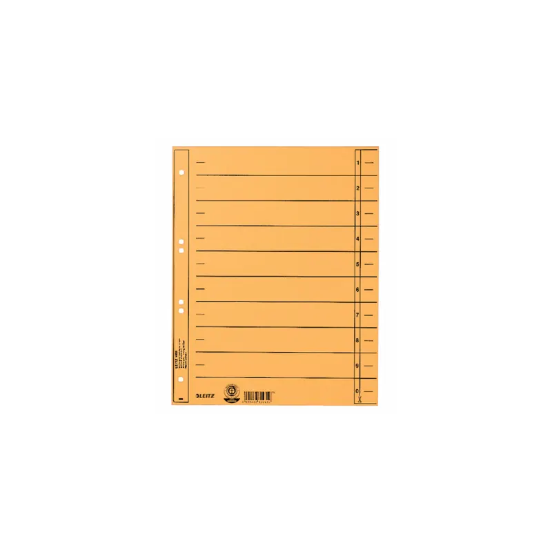 Trennblatt Leitz 1658 - A4 Maxi 240 x 300 mm gelb Manilakarton 230 g/m²  Pckg/100