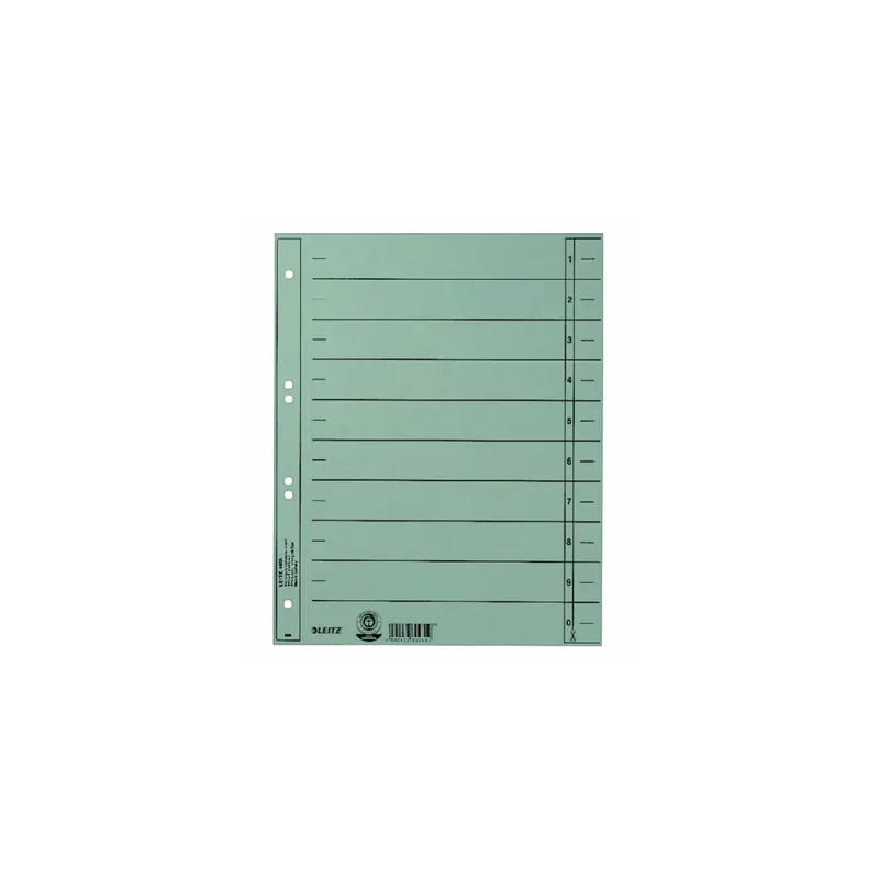 Trennblatt Leitz 1658 - A4 Maxi 240 x 300 mm hellblau Manilakarton 230 g/m²  Pckg/100