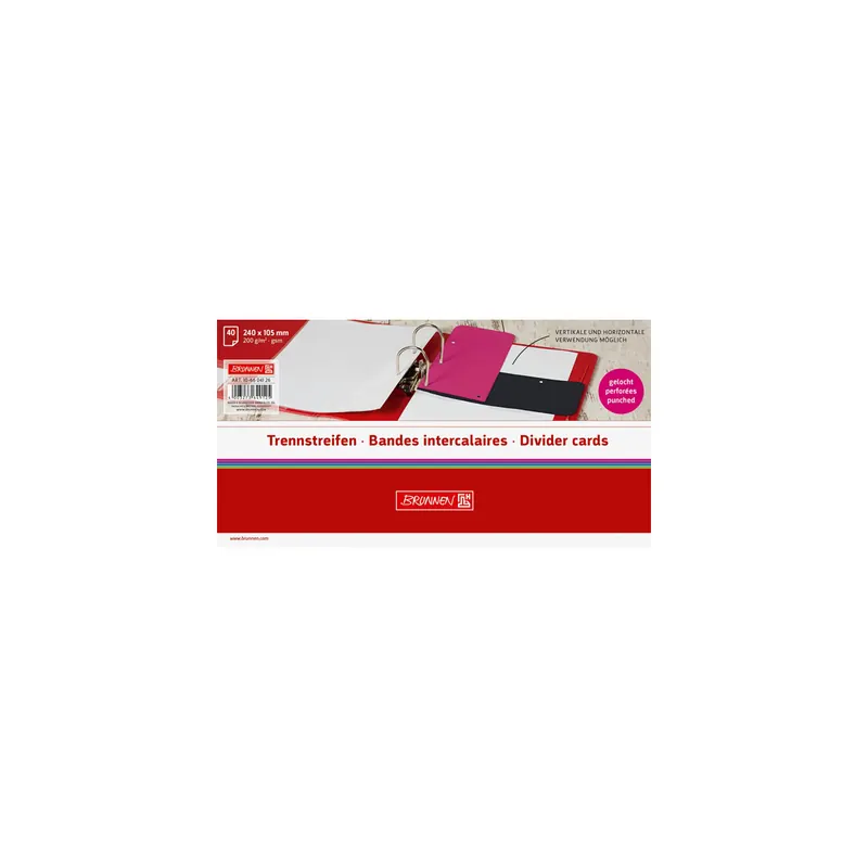 Trennstreifen Brunnen Colour Code 66041 - 240 x 105 mm pink Karton 200 g/m² Pckg/40