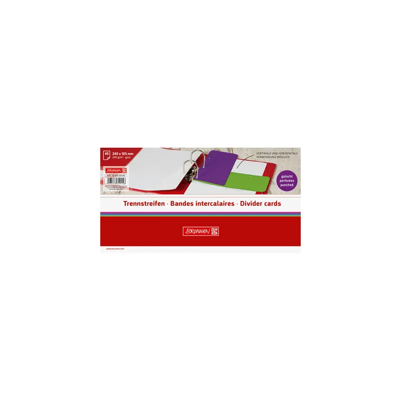 Trennstreifen Brunnen Colour Code 66041 - 240 x 105 mm purple Karton 200 g/m² Pckg/40