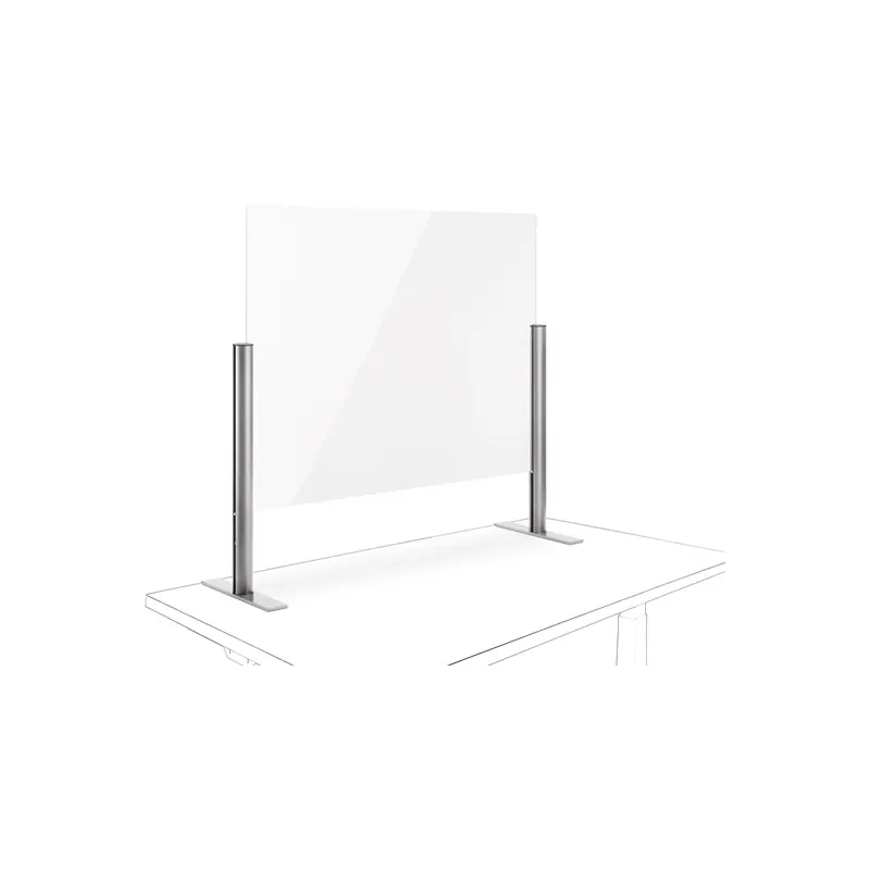 Trennwand Novus-MPS POS Protect 854+0169+000 - 50 x 75 cm silber mit Standfuß Acryl-Glasscheibe