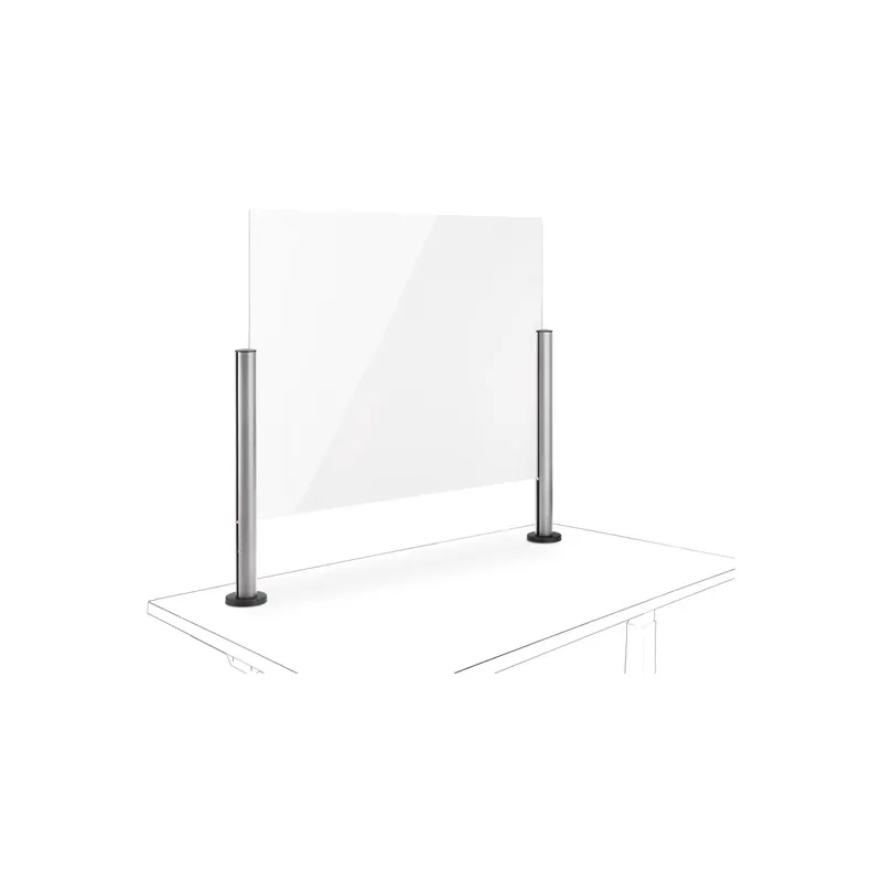 Trennwand Novus-MPS POS Protect 854+0209+000 - 75 x 50 cm silber für Auf- oder Durchschraubbefestigung Acryl-Glasscheibe