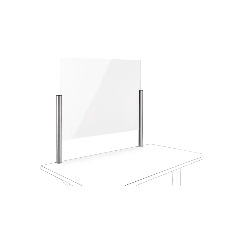 Trennwand Novus-MPS POS Protect 854+0219+000 - 75 x 50 cm silber mit Systemzwinge 1 Acryl-Glasscheibe