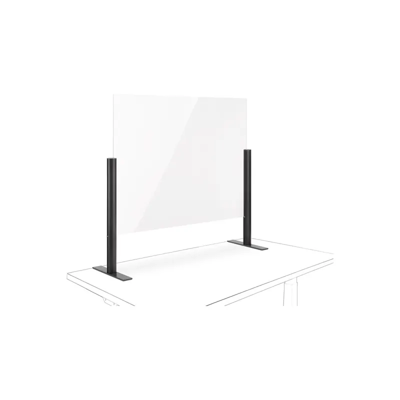 Trennwand Novus-MPS POS Protect 854+0365+000 - 75 x 100 cm anthrazit mit Standfuß Acryl-Glasscheibe