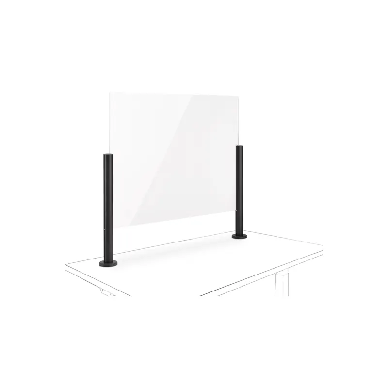 Trennwand Novus-MPS POS Protect 854+0405+000 - 100 x 75 cm anthrazit für Auf- oder Durchschraubbefestigung Acryl-Glasscheibe
