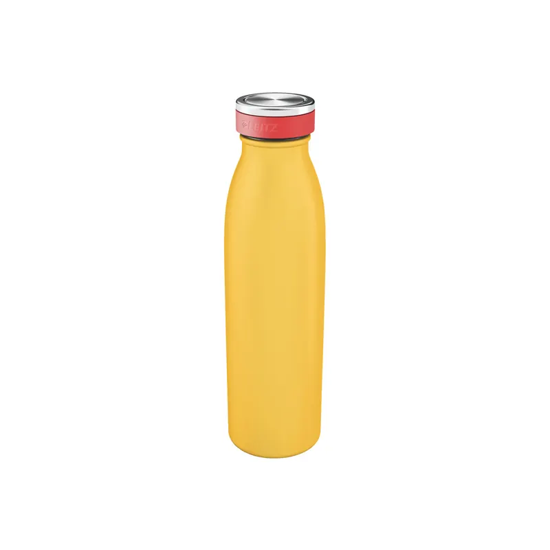 Trinkflasche Leitz Cosy 9016 - gelb Doppelwandig isoliert BPA-frei Edelstahl / Silikon 500 ml