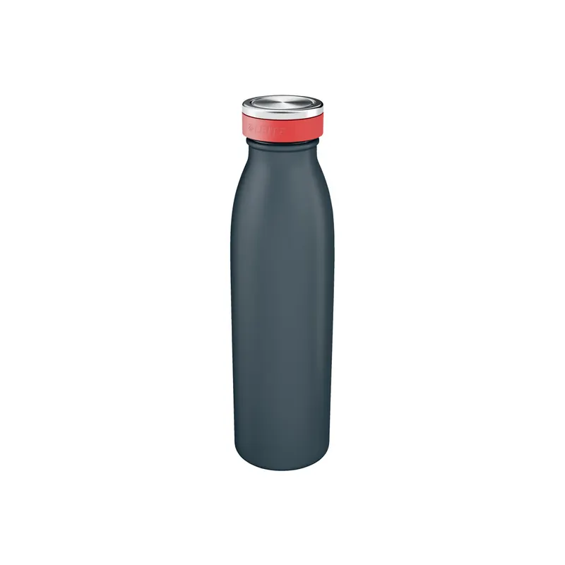 Trinkflasche Leitz Cosy 9016 - grau Doppelwandig isoliert BPA-frei Edelstahl / Silikon 500 ml