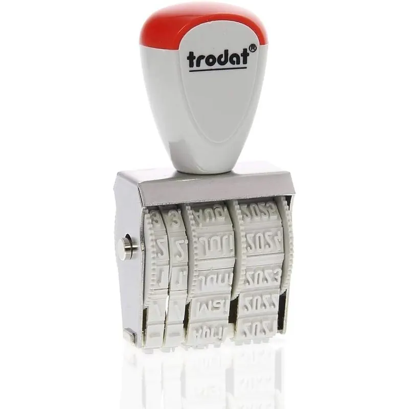 Trodat 797126 Rechteckig 1010 Classic Datumsstempel Deutsch, Monat abgekürzt, Abdruckgröße 4 x 26 mm