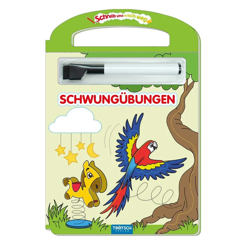 Trötsch Erste Schwungübungen Schreib und wisch weg mit Stift: Übungsheft Lernheft Vorschule Grundschule (Schreib und Wisch Weg Lernhefte)