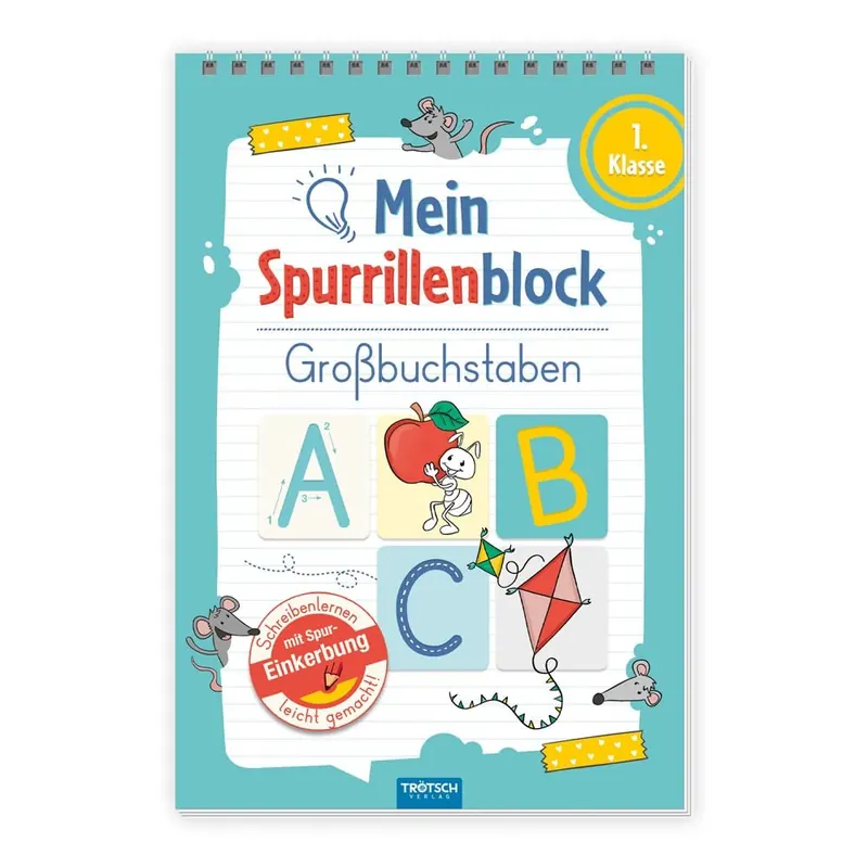 Trötsch Mein Spurrillenblock Großbuchstaben Übungsbuch: Übungsbuch Beschäftigungsbuch Lernbuch