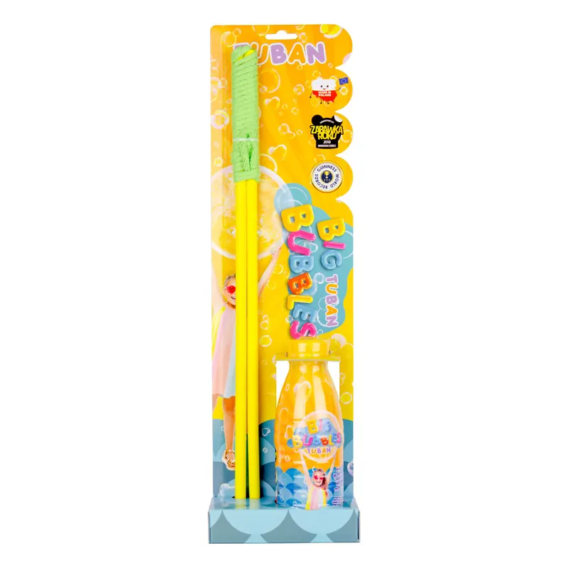 Tuban – Riesiger Blasenstab – 50cm – 400 ml Seifenblasenflüssigkeit + 1 Seifenblasenstab – Seifenblasen Set