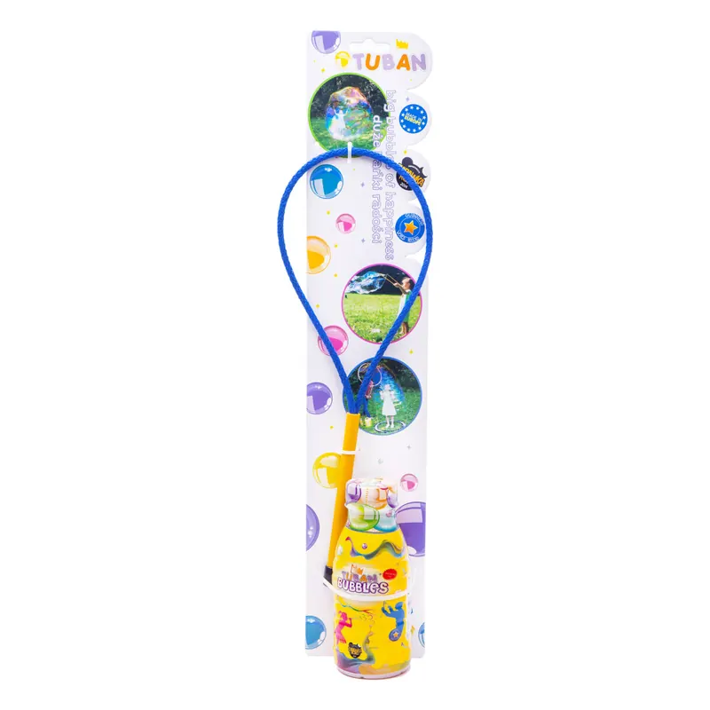 Tuban – Seifenblasenstab in Rosa – 35cm – 250ml Seifenblasenflüssigkeit – Blasenstab – Set