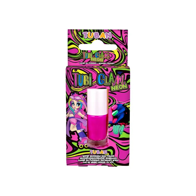 TUBAN TUBI GLAM – ROSA NEON / NAGELLACK / ABWASCHBAR