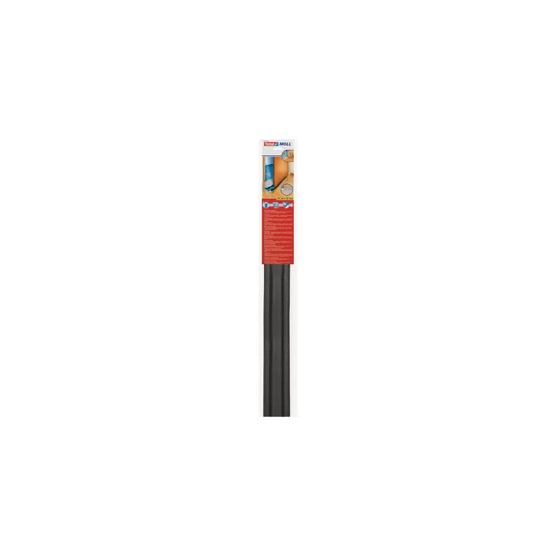 Türbodendoppeldichtung tesa tesamoll 5418 - 0,95 m x 25 mm anthrazit ohne Bohren & Kleben bis 22 mm Spalten für glatte Böden