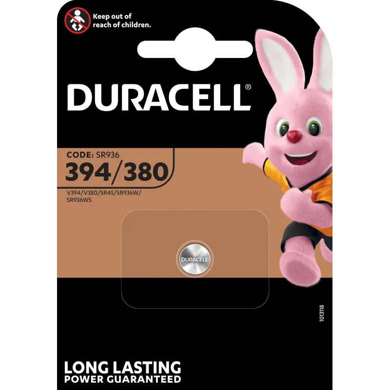 Uhrenbatterie Duracell DUR068216 - 394/380 SR936 SR45 Silberoxid 1,5 Volt