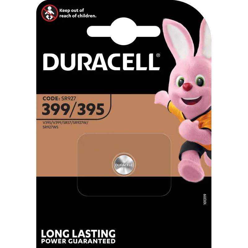 Uhrenbatterie Duracell DUR068278 - 399/395 SR927 SR57 Silberoxid 1,5 Volt