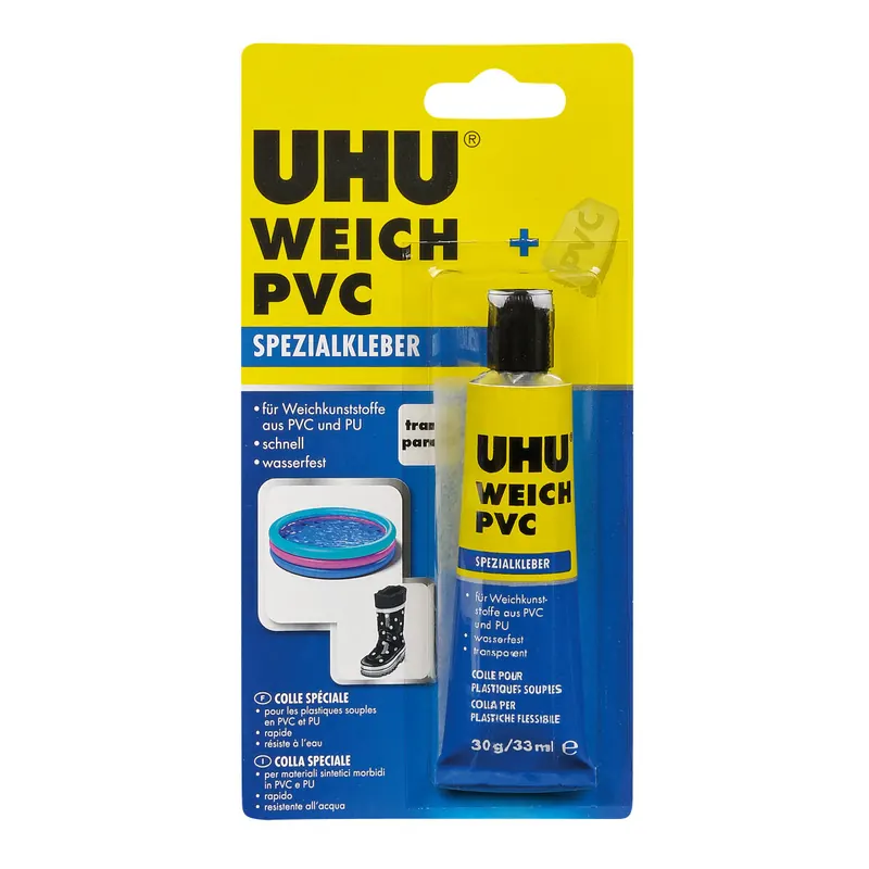 UHU 46655 PVC Spezialkleber, weiche Kunststoffe, Tube mit 30g