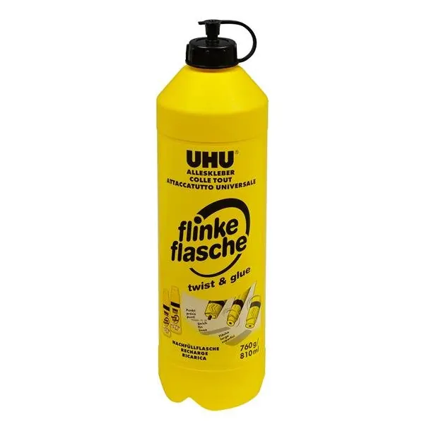 UHU ALLESKLEBER flinke Flasche Öko-Nachfüllflasche 760g