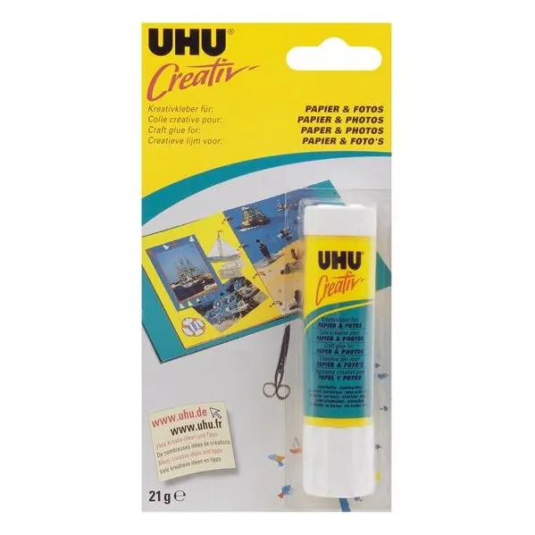 UHU Creativ' - Spezialkleber für PAPIER&FOTOS - Klebestift, Infokarte 21g