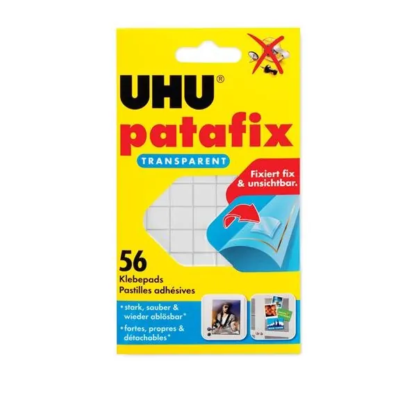 UHU patafix transparent Klebepads 56 Stück