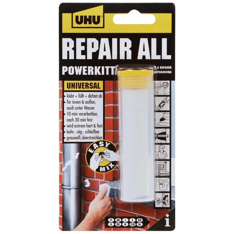 UHU Repair all powerkit universelle Klebstoffknetmasse in der Box 60g