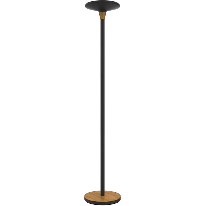 Unilux Baly Bamboo LED-Deckenfluter, Dimmfunktion, schwarz-bambus