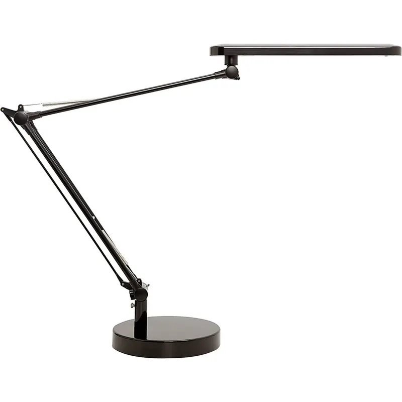 Unilux LED Schreibtischlampe Mambo, dimmbar 3.000 bis 5.000K, 900LUX, 7W, mit Klemme und Fuß, Lichtfarbe einstellbar, schwarz/weiß