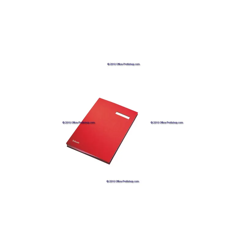 Unterschriftenmappe Esselte 621062 - A4 240 x 350 mm rot 20 Fächer Graupappe