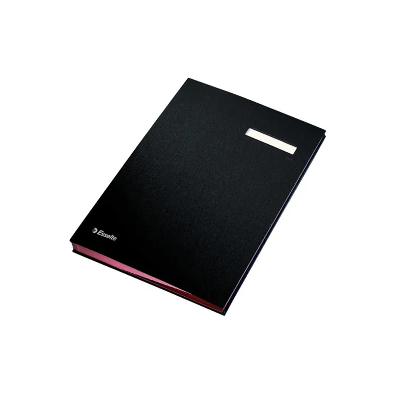 Unterschriftenmappe Esselte 621064 - A4 240 x 350 mm schwarz 10 Fächer Graupappe