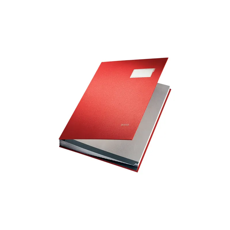 Unterschriftenmappe Leitz 5700 - A4 240 x 340 mm rot 20 Fächer Graupappe