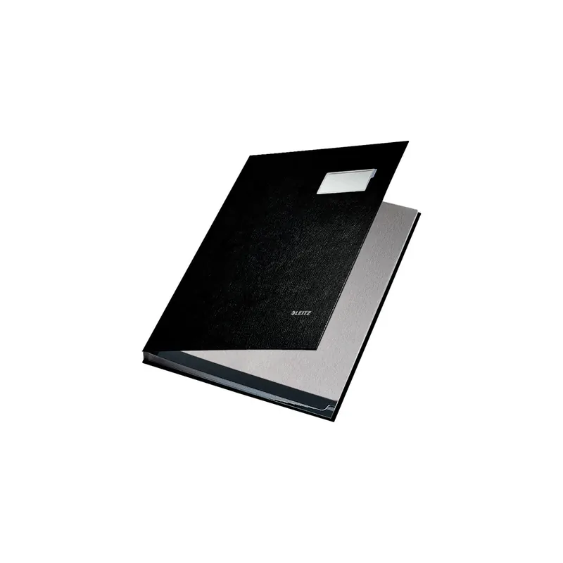 Unterschriftenmappe Leitz 5701 - A4 240 x 340 mm schwarz 10 Fächer Graupappe
