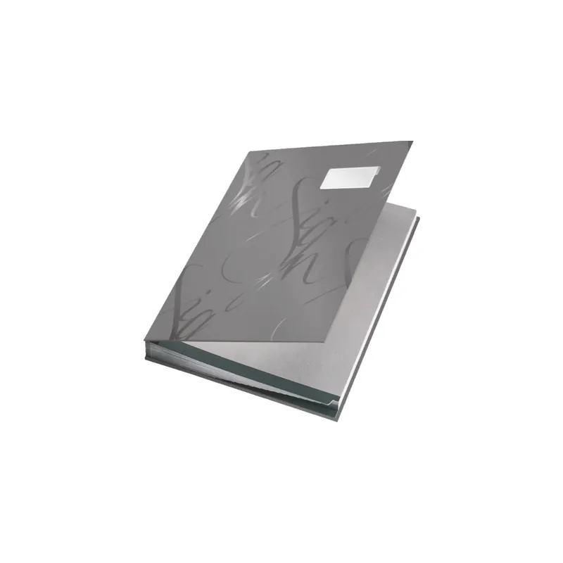 Unterschriftenmappe Leitz 5745 - A4 240 x 340 mm grau 18 Fächer Graupappe