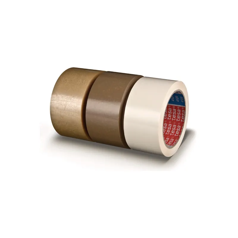 Verpackungsklebeband tesa tesapack 4120 - 50 mm x 66 m chamois PVC-Band für Industrie/Gewerbe-Anwendungen  Pckg/36