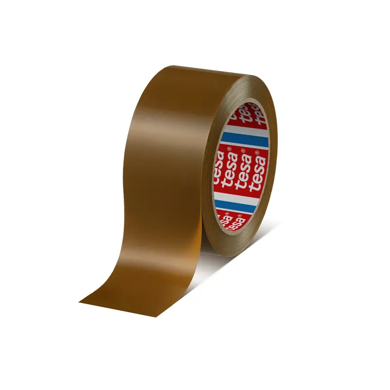 Verpackungsklebeband tesa tesapack 4124 - 50 mm x 66 m chamois PVC-Band für Industrie/Gewerbe-Anwendungen Pckg/36