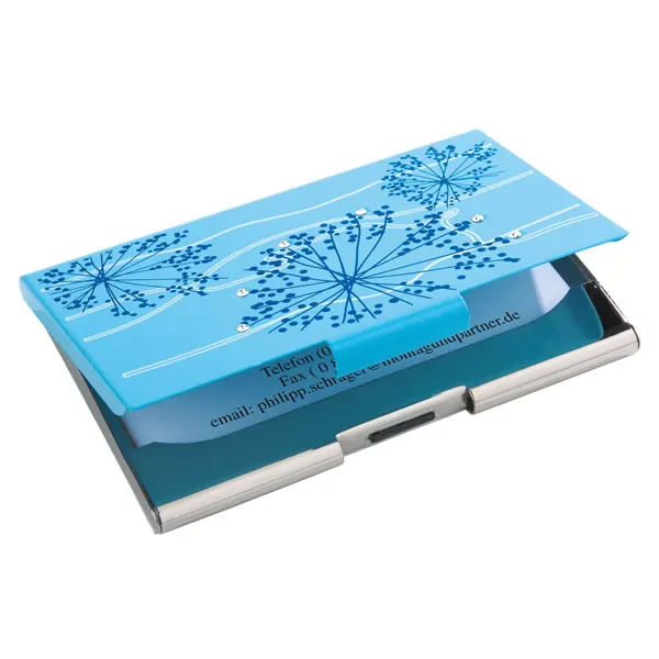 Visitenkartenetui sigel VZ155 - 94 x 61 x 7 mm blau für 20 Karten