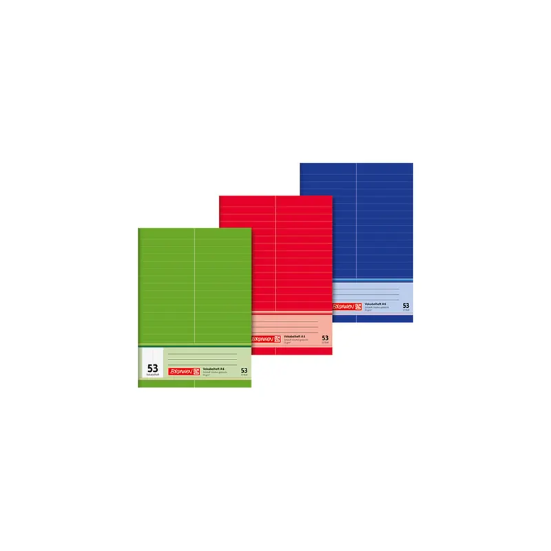 Vokabelheft Brunnen Motiv 46925 - A6 105 x 148 mm Lineatur53 1 Trennlinie liniert 32 Blatt Qualitätspapier 70 g/m²
