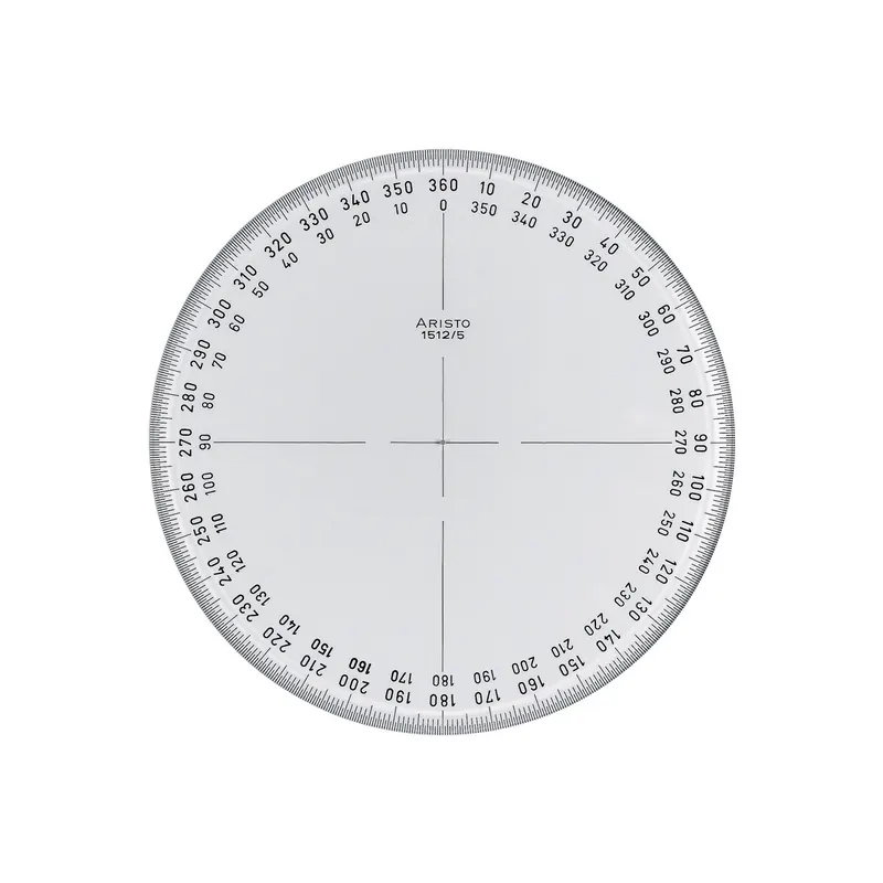 Vollkreiswinkelmesser Aristo AR1512/5 - Ø 12 cm glasklar 360 Grad Plexiglas