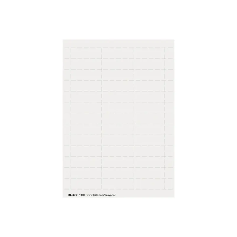 Vollsichtreiter Beschriftungsschild Leitz 1900 - A4 60 x 21 mm weiß für 6114, 6115, 6116 und 6124 4-zeilig Karton 120 g/m² Pckg/975