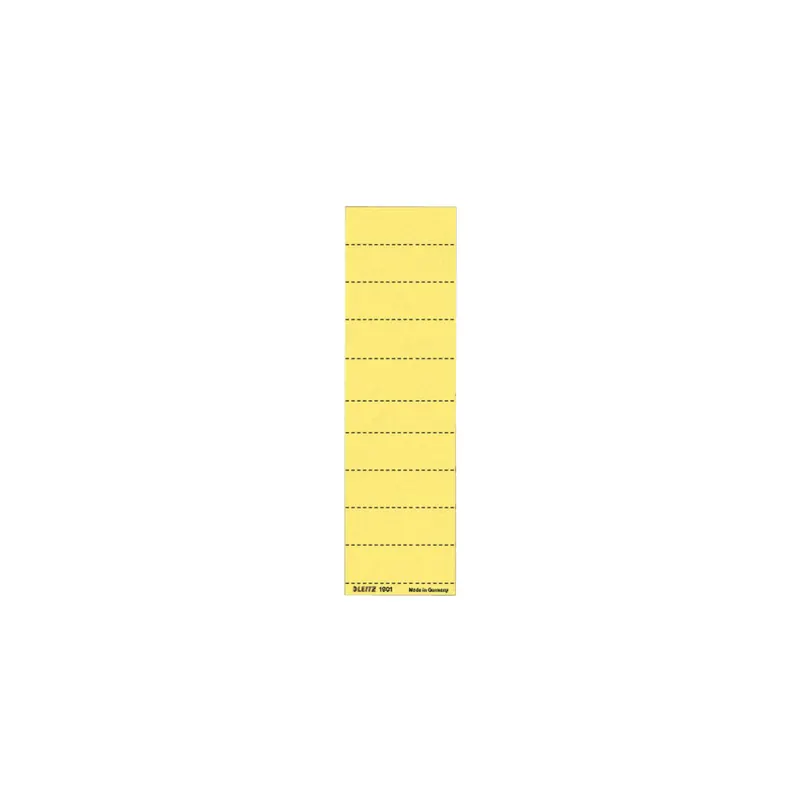 Vollsichtreiter Beschriftungsschild Leitz 1901 - 60 x 21 mm gelb für ALPHA und BETA 4-zeilig Karton 120 g/m² Pckg/100