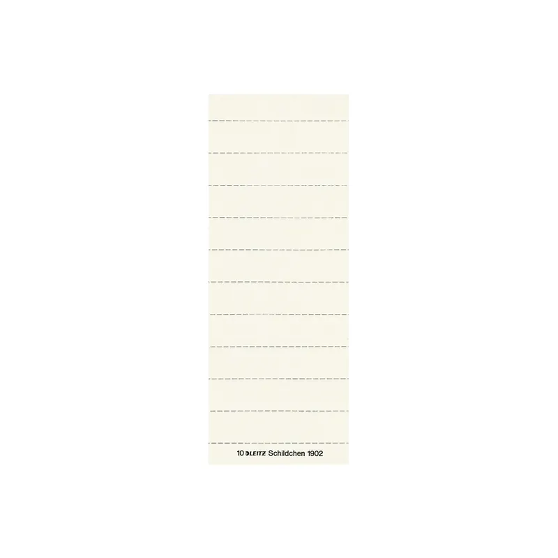 Vollsichtreiter Beschriftungsschild Leitz 1902 - 60 x 14 mm weiß für ALPHA 3-zeilig Karton 190 g/m² Pckg/100