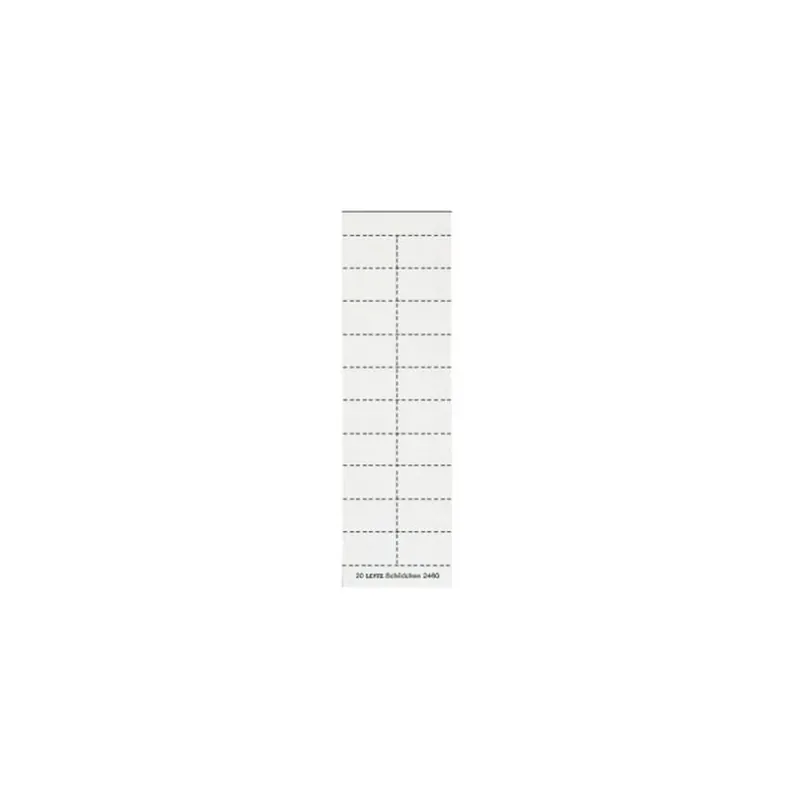 Vollsichtreiter Beschriftungsschild Leitz 2460 - 25 x 15 mm weiß frü 2444 und 2454 3-zeilig Karton 200 g/m² Pckg/200