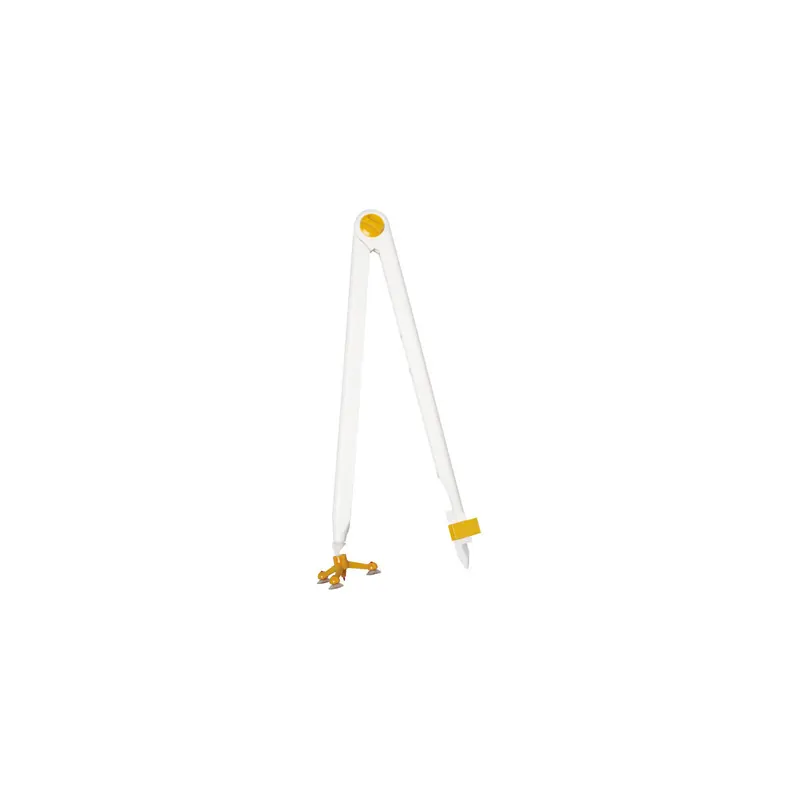 Wandtafel Zirkel Aristo AR1932W - Ø 900 mm weiß/gelb 1 Gelenk Kunststoff
