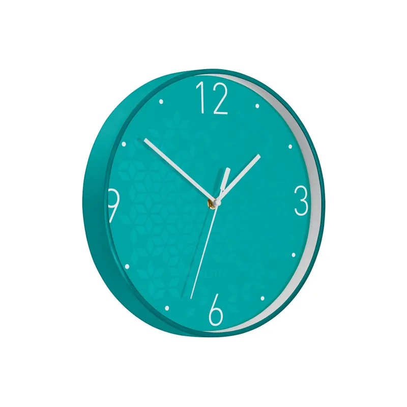 Wanduhr Leitz WOW 9015 - Ø 29 cm eisblau leises Quarzlaufwerk Kunststoff