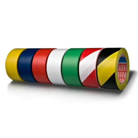 Warnband tesa Professional 60760 - 50 mm x 33 m blau für temporäre Bodenmarkierungen Pckg/6