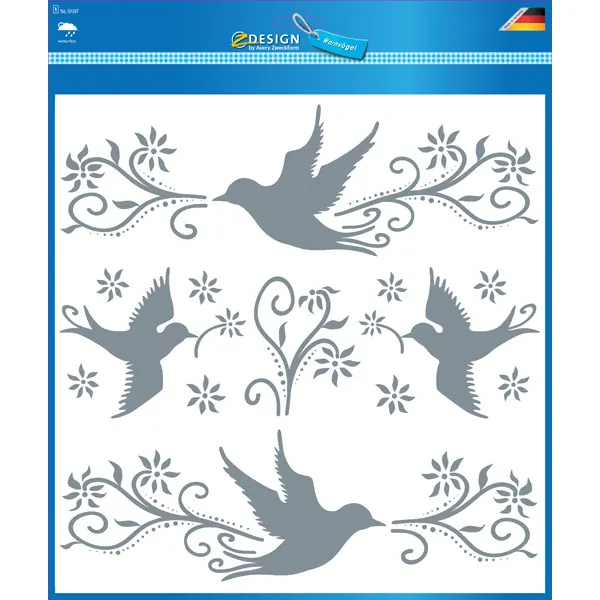 Warnvogel Avery Zweckform 59387 - grau ablösbar wetterfest Pckg/13
