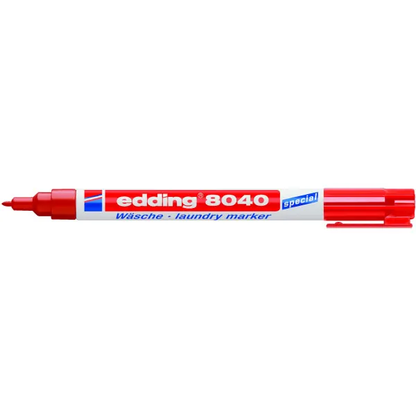 Wäschemarker edding 8040 - rot 1 mm Rundspitze permanent nicht nachfüllbar