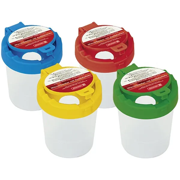 Wasserbecher Brunnen Kiddy 48899 - farbig sortiert mit Deckel